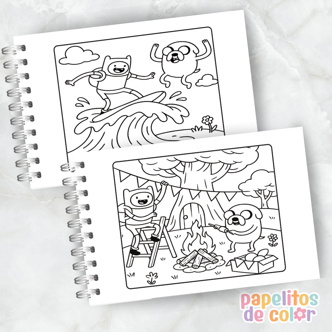 🌈 Libro para pintar Hora de Aventuras 🌈