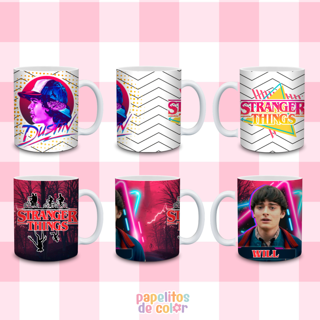 ☕🕯️ Diseños para Tazas Stranger Things ✨📺