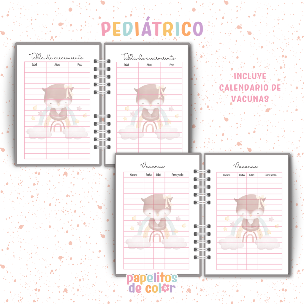 🦉 Cuaderno Pediátrico - Buhita 💕