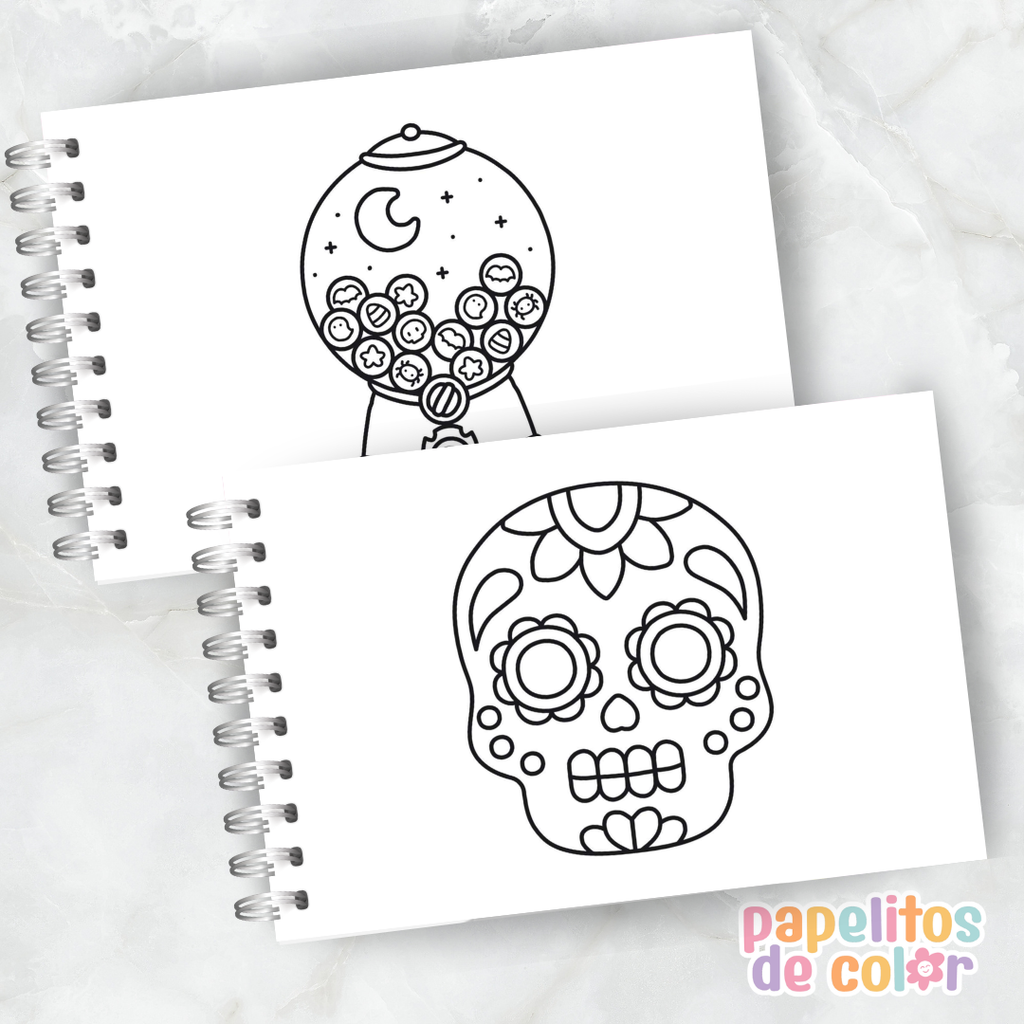 🎃🖤 Cuaderno para pintar Halloween Vibes ✨🎨