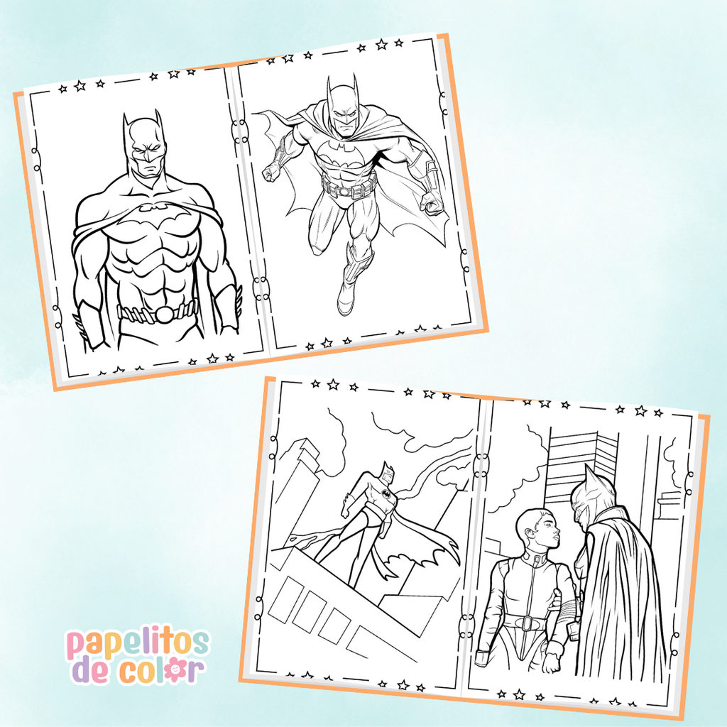 🦇 Libritos para Colorear A6 – Batman (Abrochados)