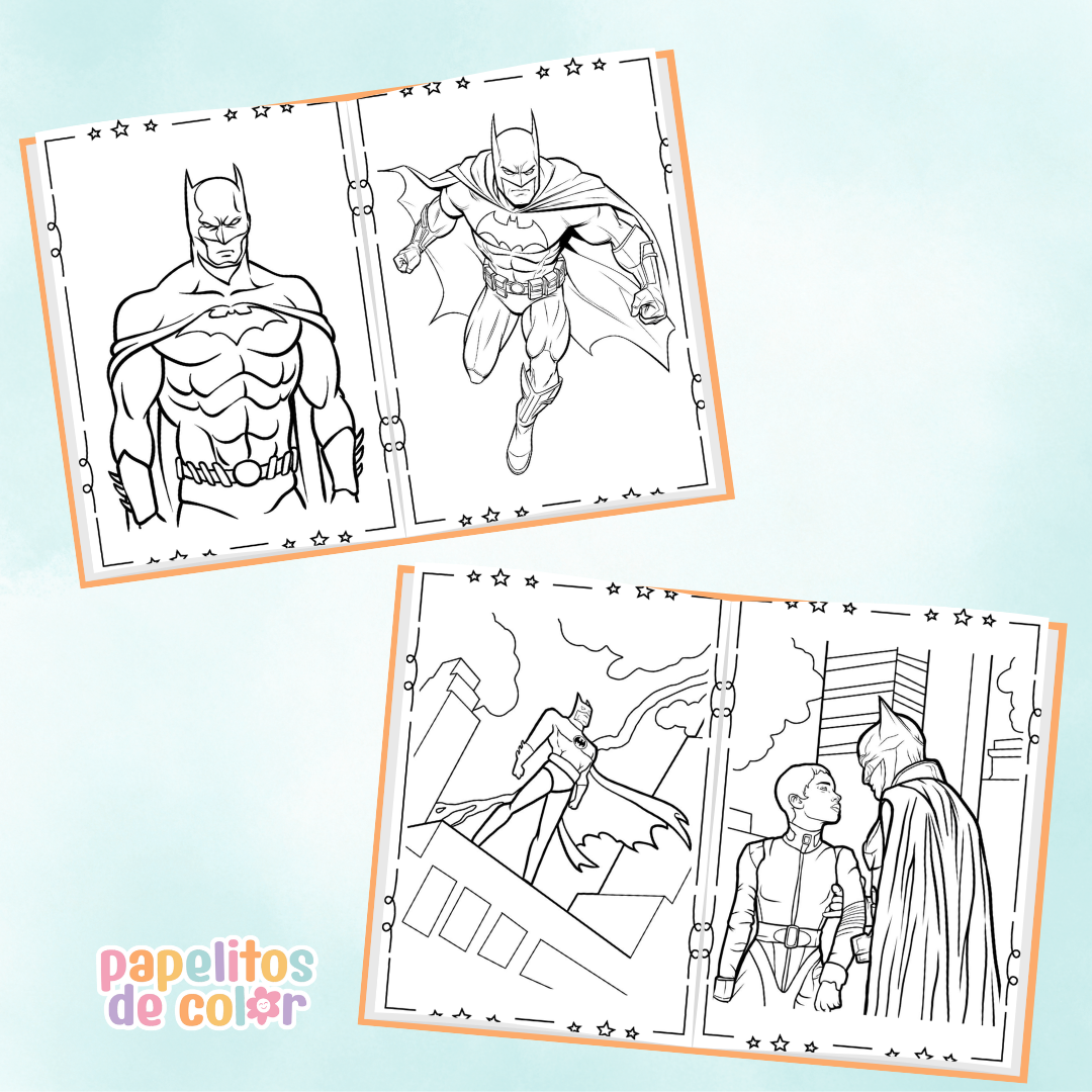🦇 Libritos para Colorear A6 – Batman (Abrochados)
