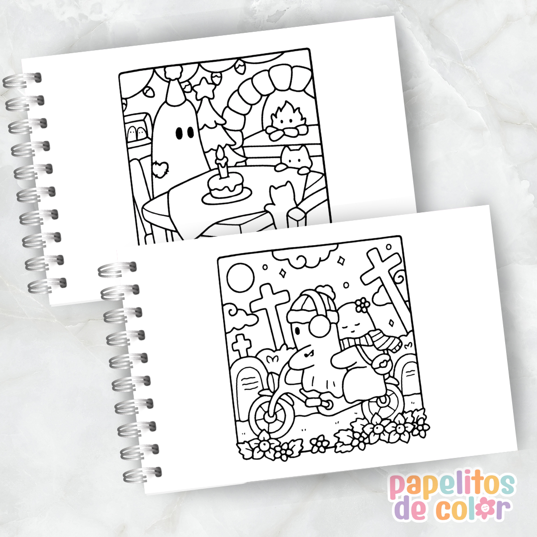 🖤👻 Cuaderno para pintar Little Spooky ✨🎨