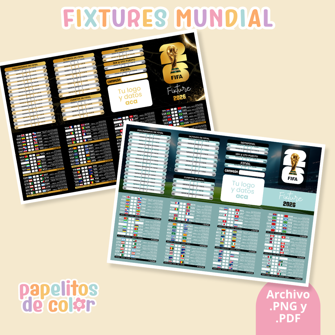 ⚽🏆Calendarios del Mundial 2026  ✨⚽