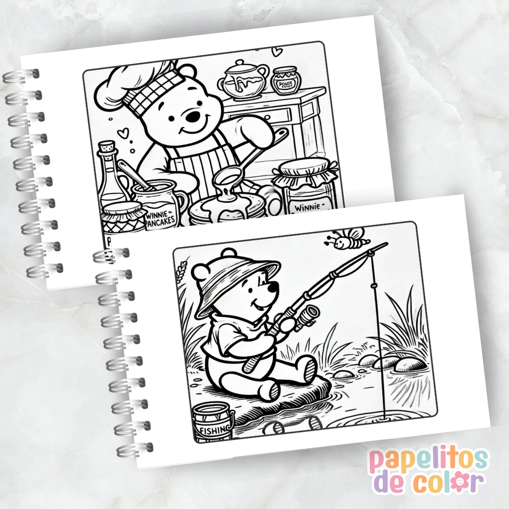 🍯🎶 Libro para pintar Pooh 🧸🎨