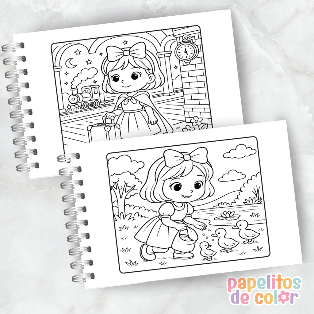 🍎 Libro para pintar Blancanieves 🍎