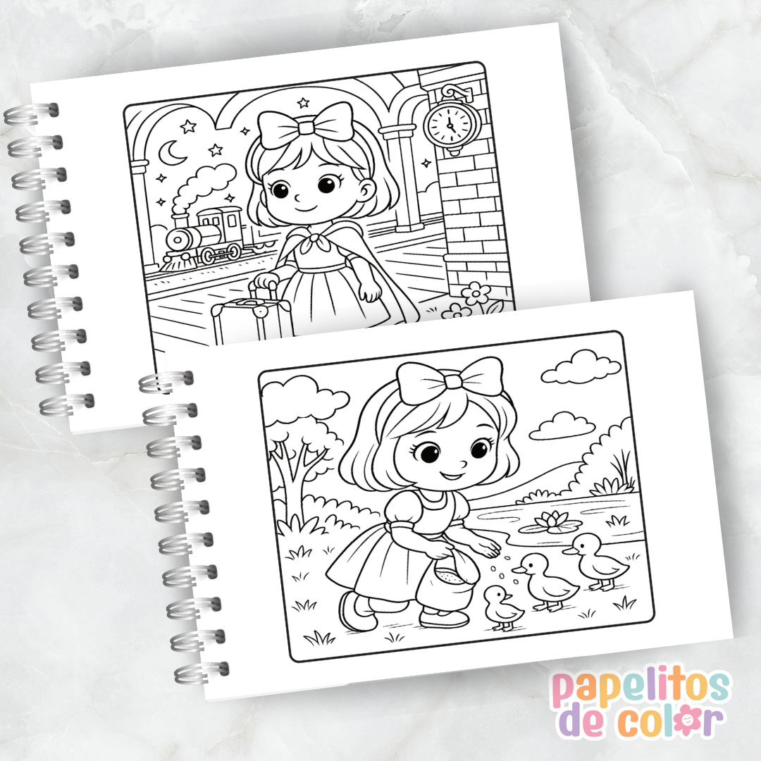 🍎 Libro para pintar Blancanieves 🍎