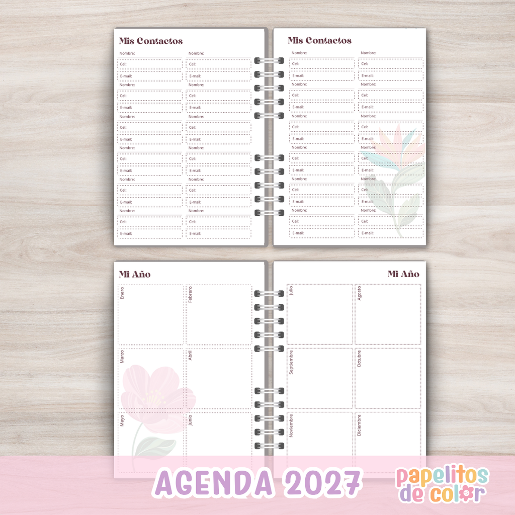 🌺📖 Agenda Frida 2027 ✨🖊️