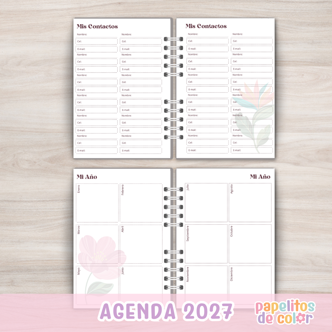 🌺📖 Agenda Frida 2027 ✨🖊️