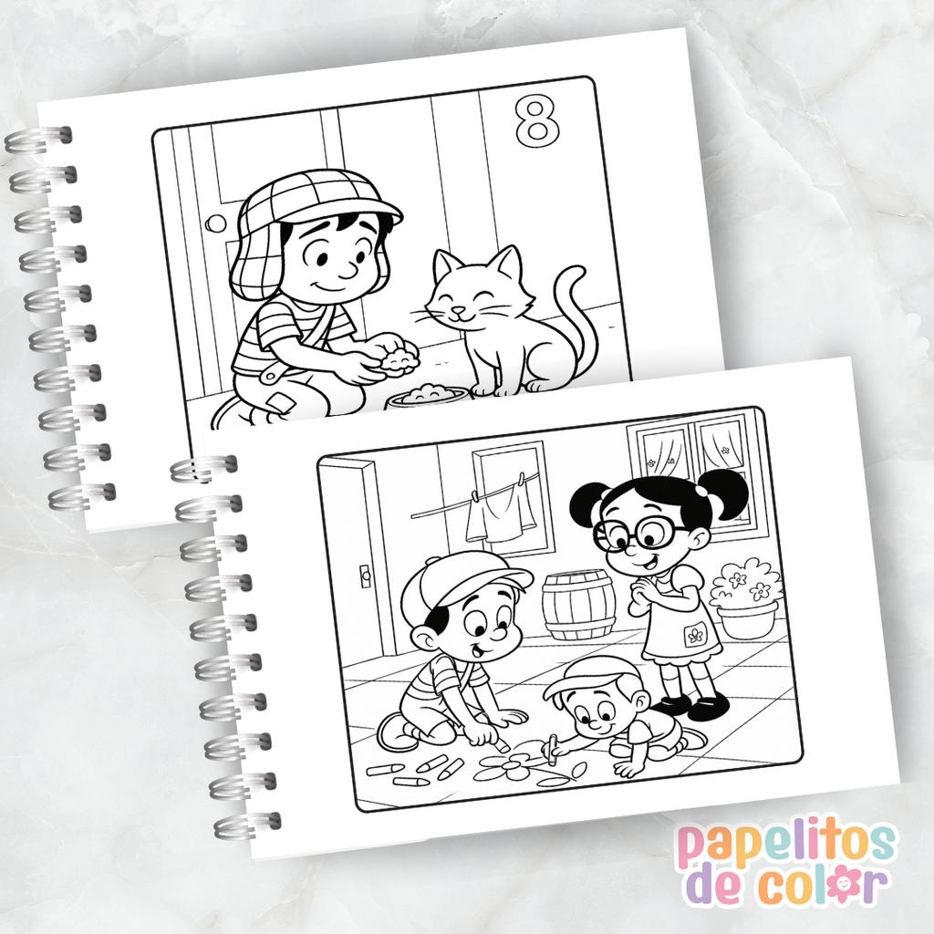 🎨 Libro para Pintar de El Chavo del 8 🏠💛✨
