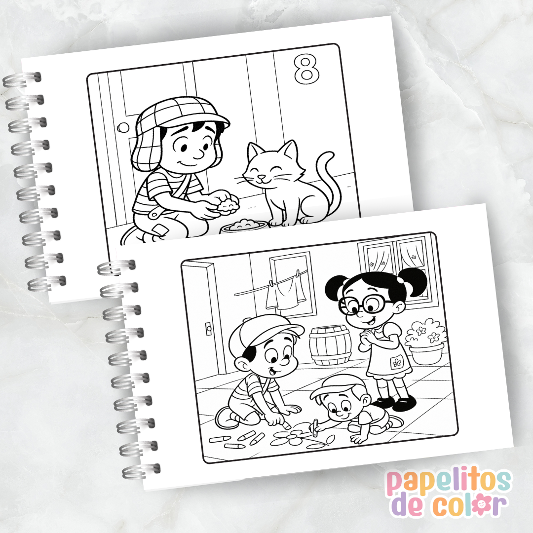 🎨 Libro para Pintar de El Chavo del 8 🏠💛✨