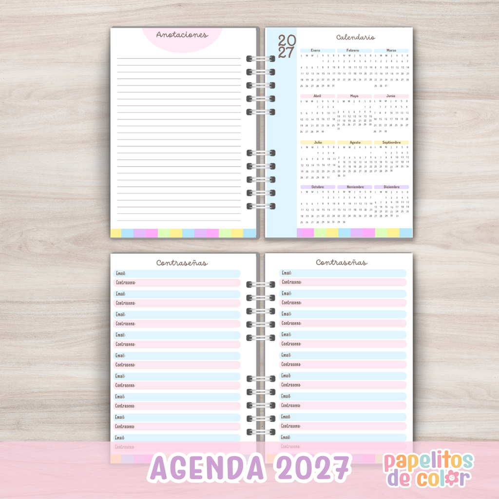 🌸 Agenda Confía - Semanal 2027 🌸