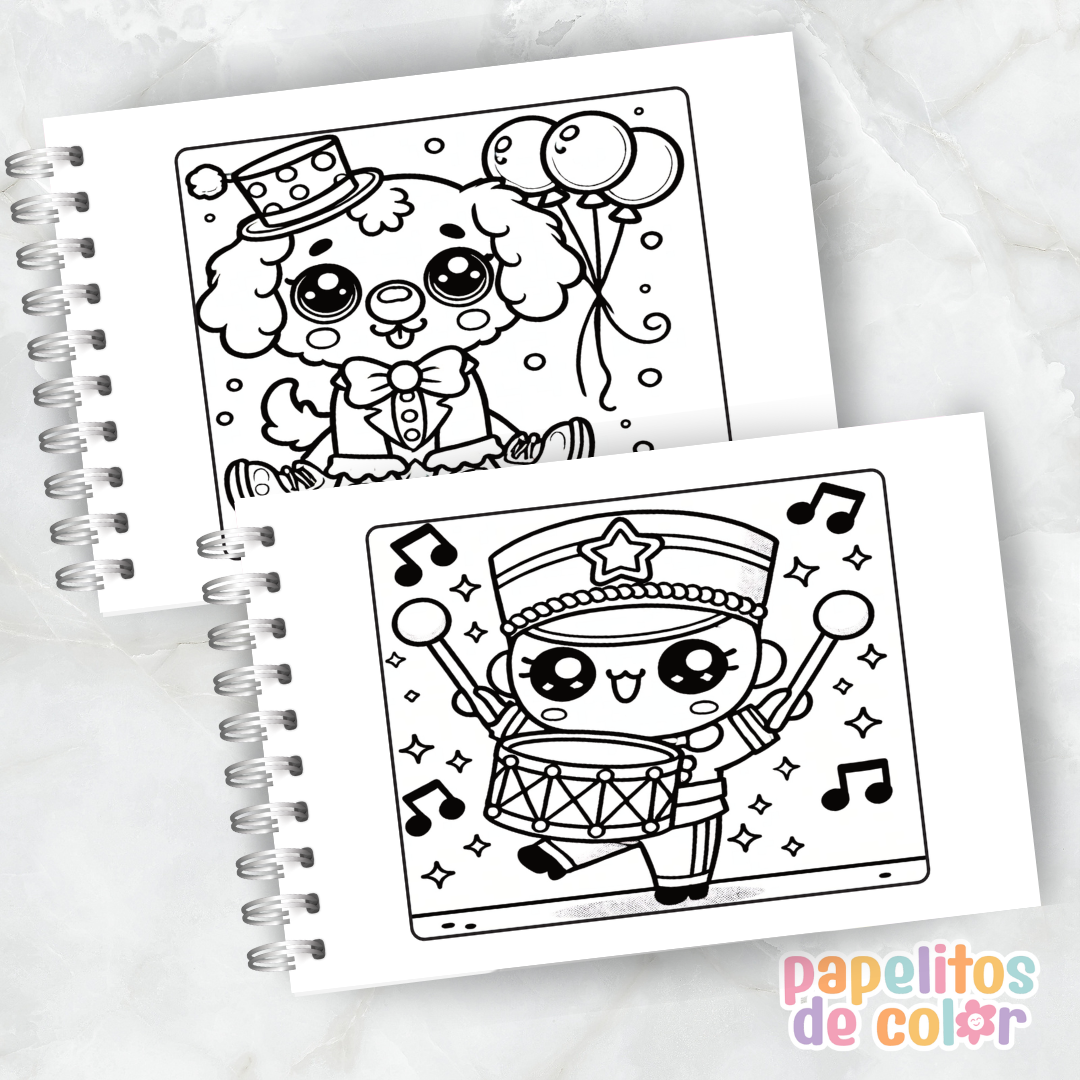 🎪🎶 Libro para pintar Circo 🤹‍♂️🎨