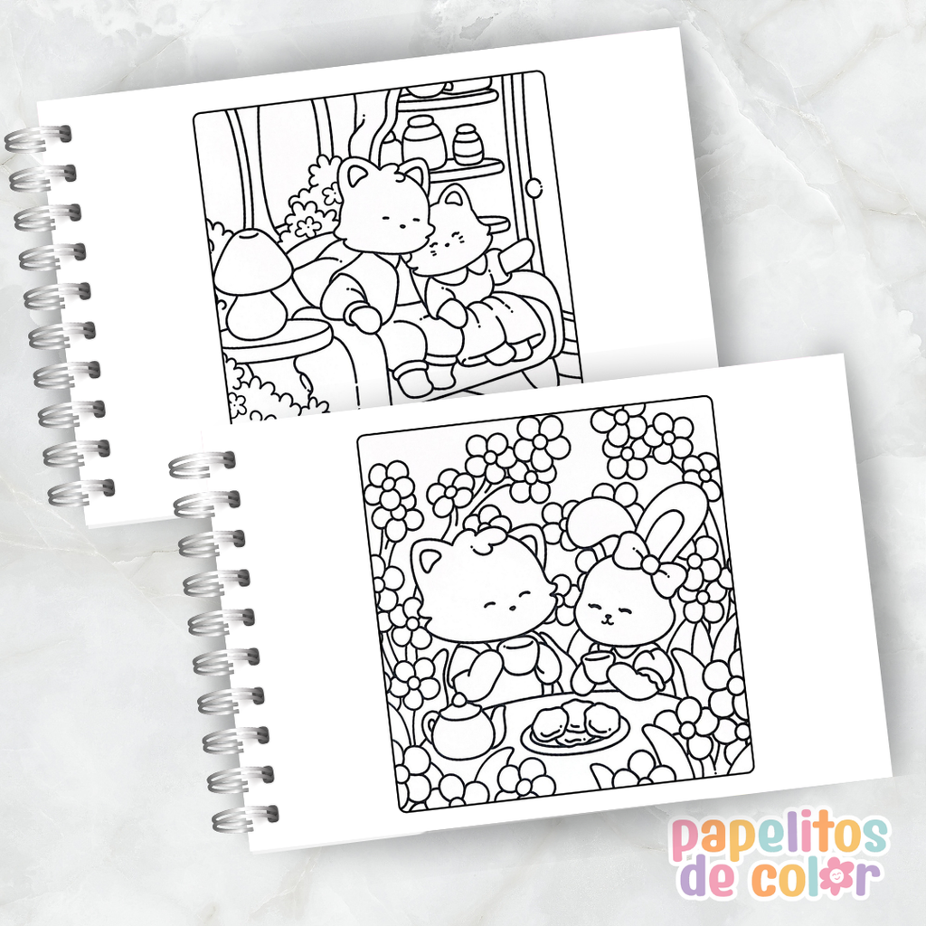 🎨Libro para pintar Cozy Date Vol. 2 💕🕯️✨