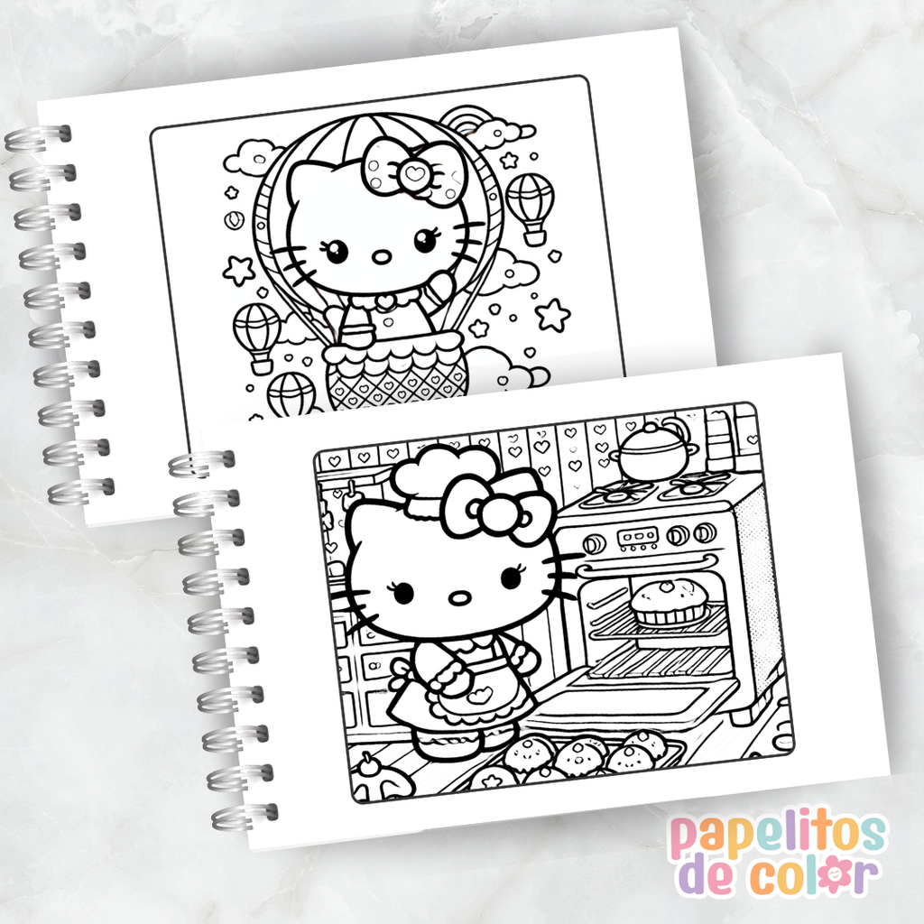🐱💖Libro para pintar Hello Kitty 🎀✨
