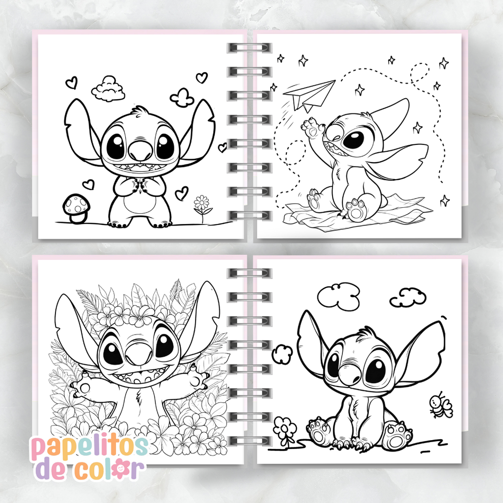 💙 Libro para Pintar – Stitch