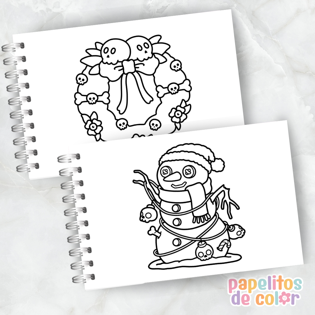 🎄👻 Cuaderno para pintar Spooky Xmas ✨🎨