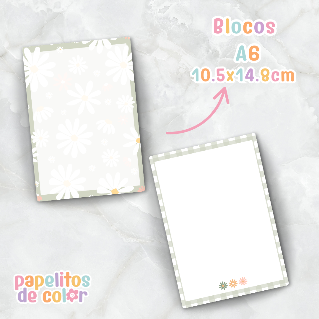 Combo Margaritas – Pack de papelería 🌼✨