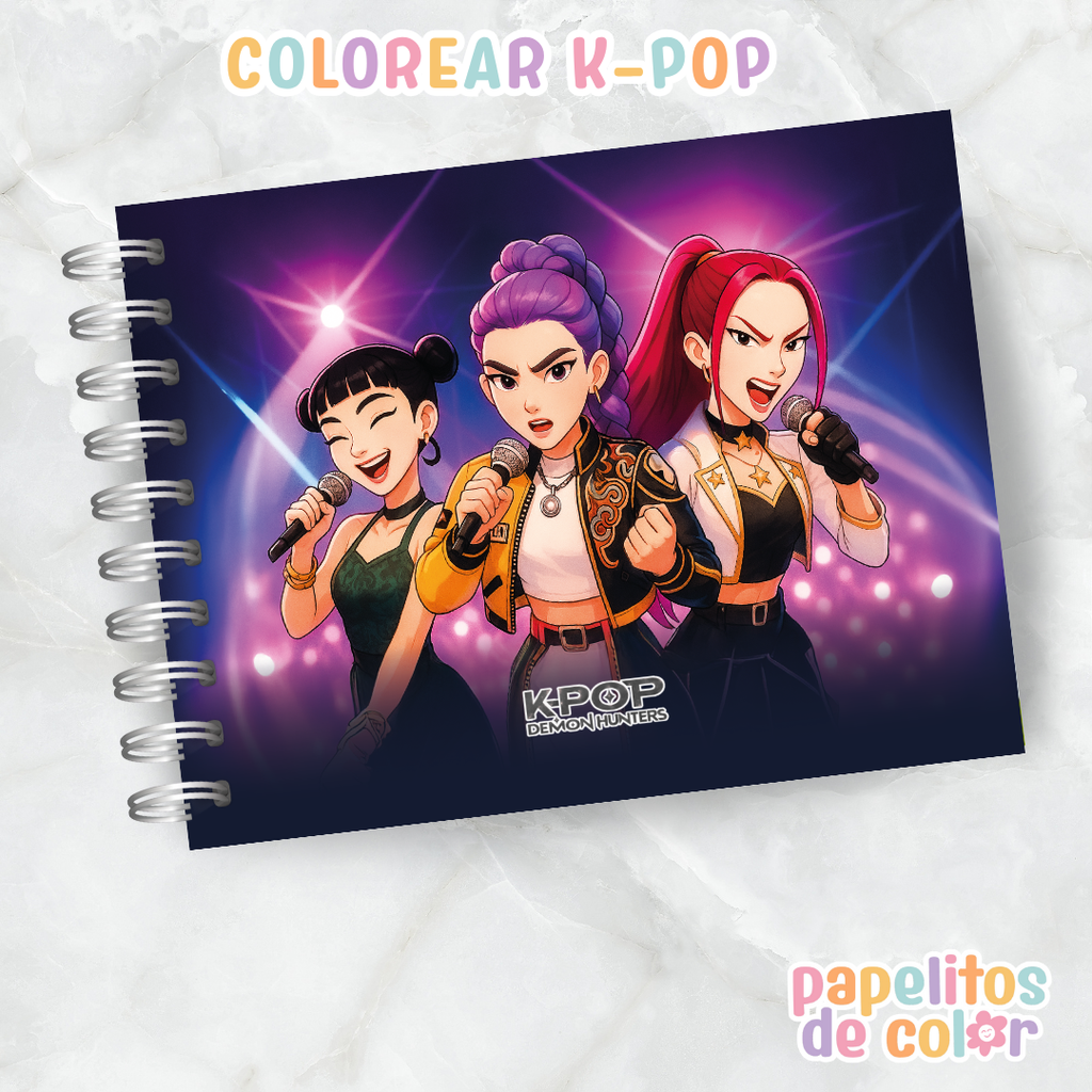 ✨Libro para Pintar Guerreras K-Pop 🎤