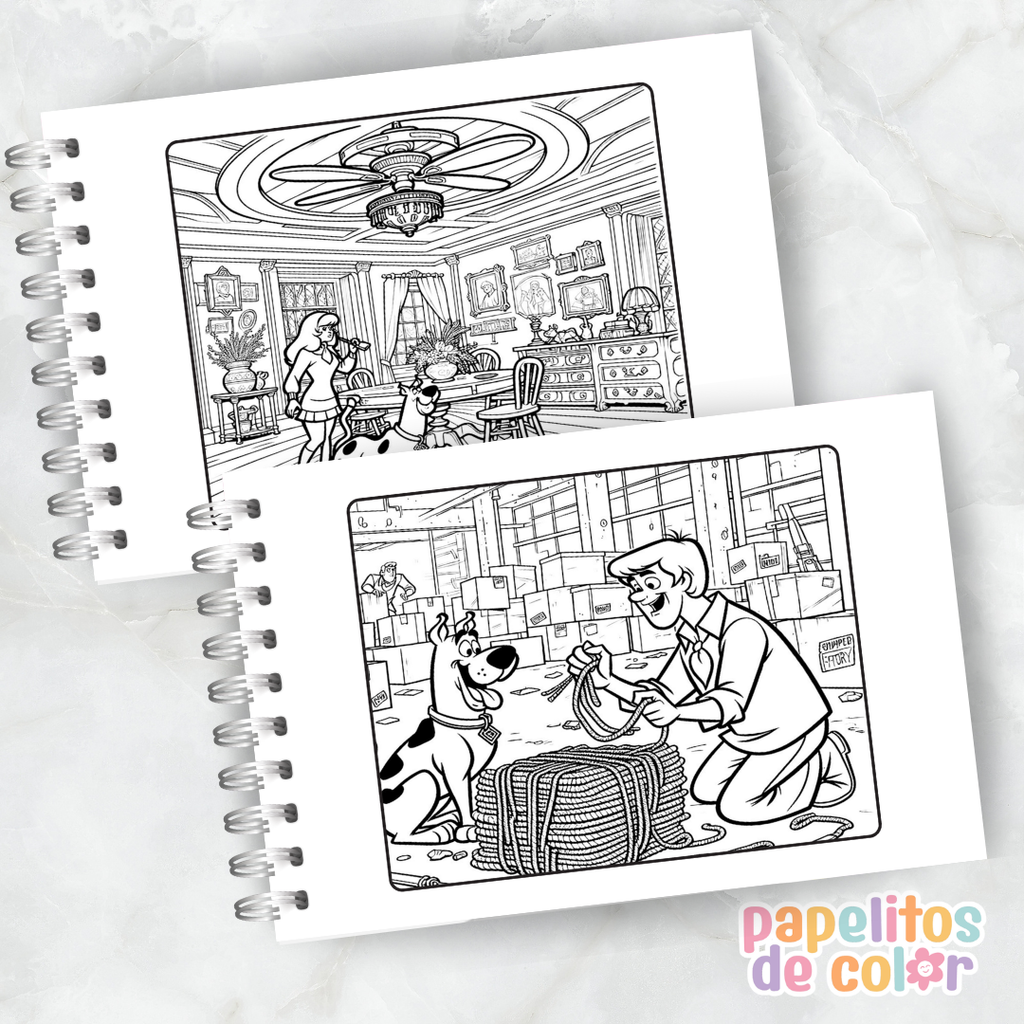 🎨 Libro para Pintar de Scooby-Doo 👻🐾