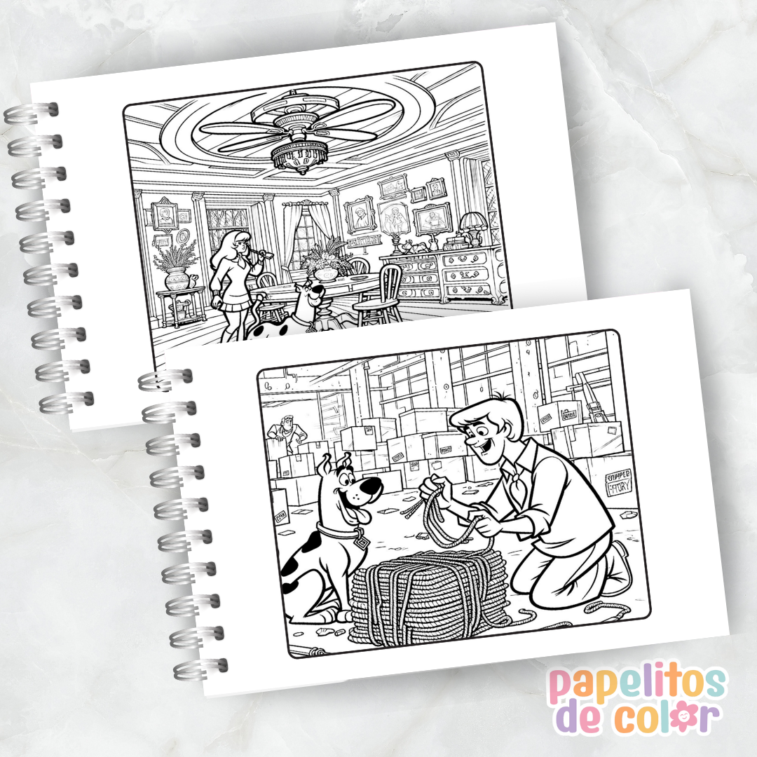 🎨 Libro para Pintar de Scooby-Doo 👻🐾