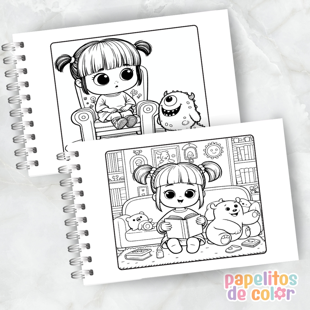 💚👁️ Libro para pintar Monsters Inc 👁️💚