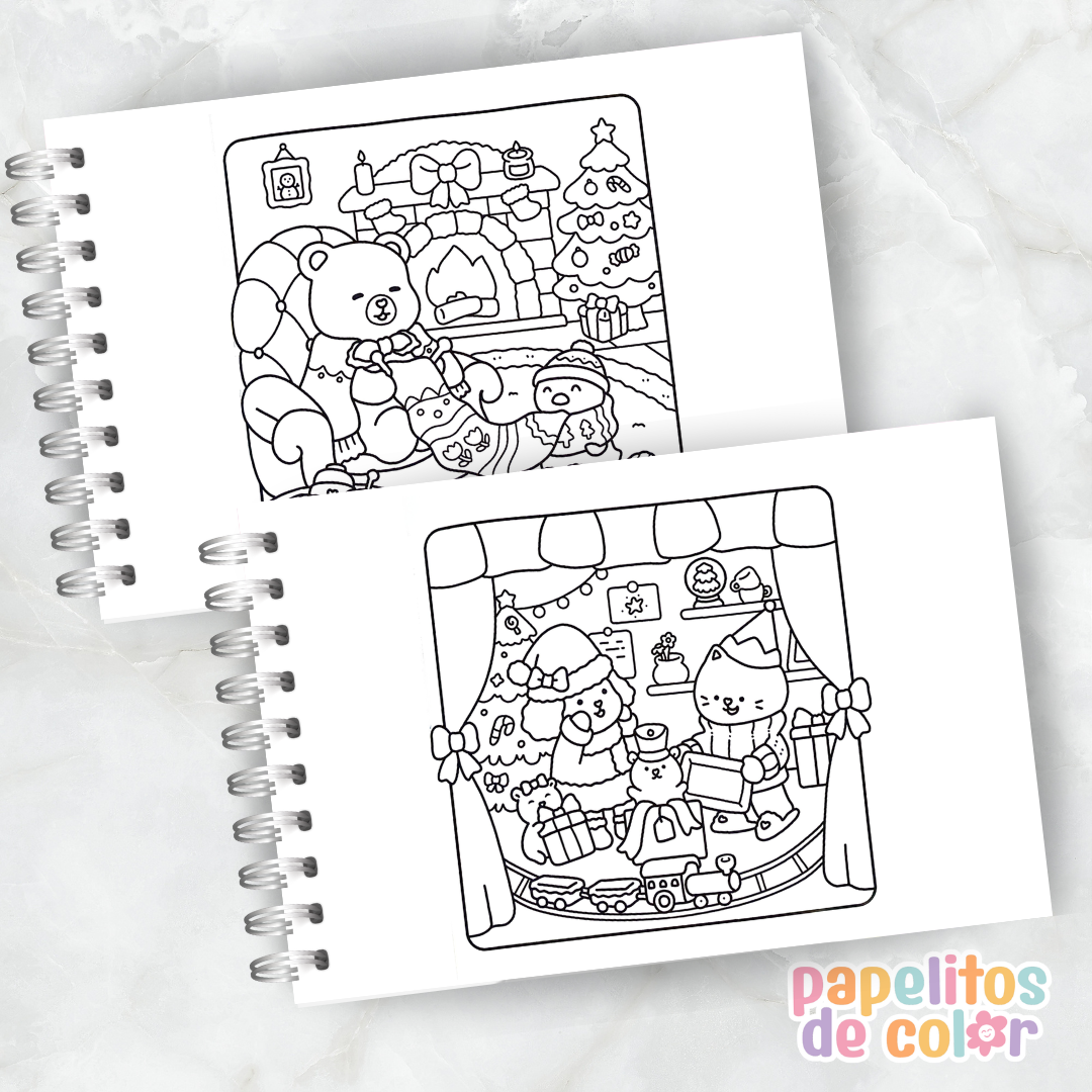 🧸🌈 Libro para Pintar Fuzzy Buddies ✨🎨