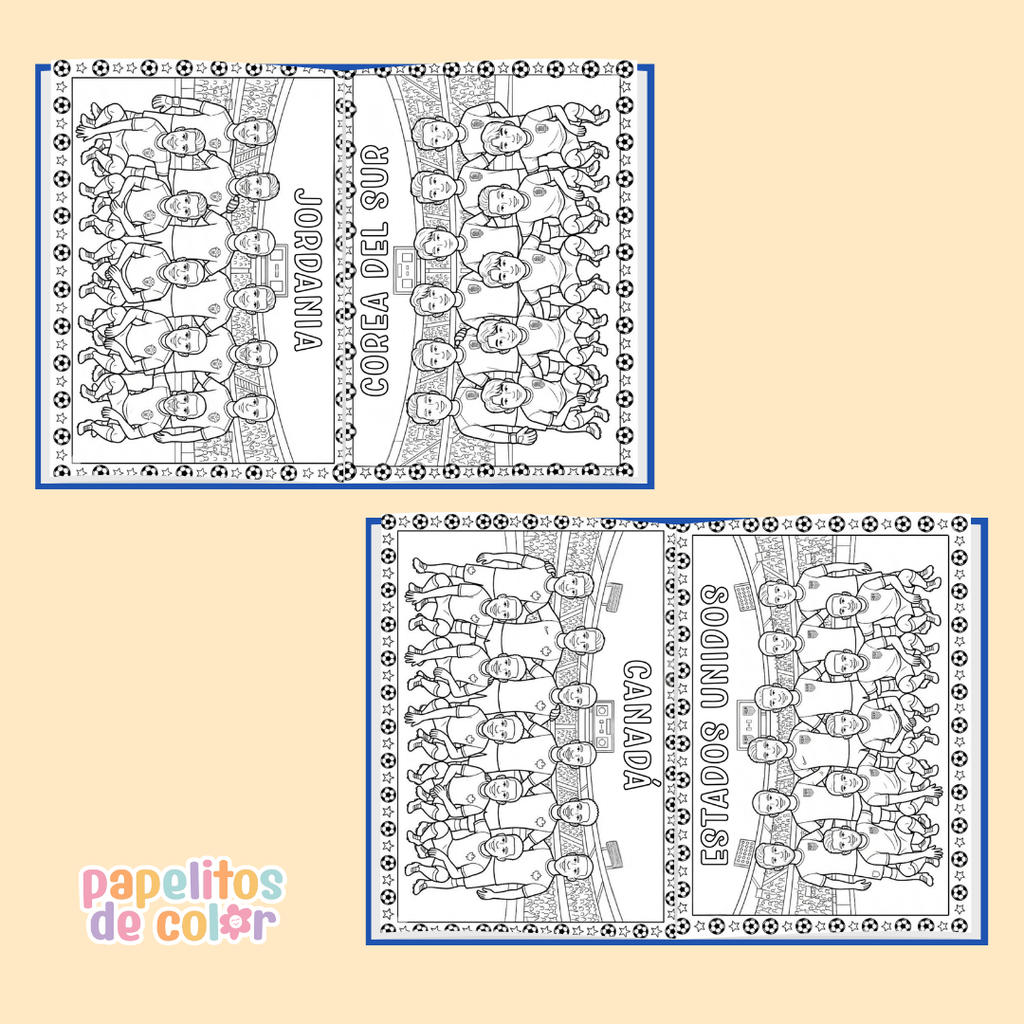 ⚽🎨 Libro para Colorear Equipos – Mundial 2026 🌍✨