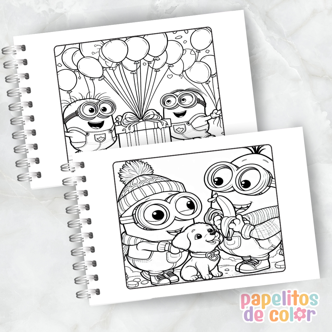 🍌💛 Cuaderno para pintar Minions 💛🍌