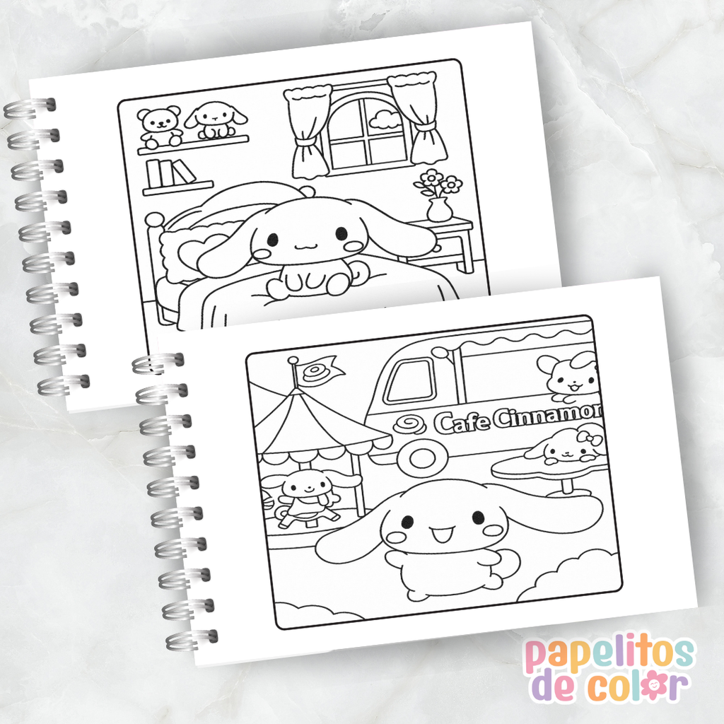 ☁️✨ Libro para pintar Cinnamoroll ✨☁️