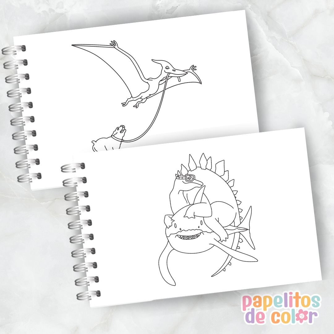 🦕💚 Libro para Pintar Dino Hugs  ✨