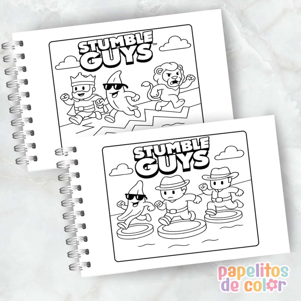 🟡🎮 Libro para pintar Stumble Guys 🎮🟡