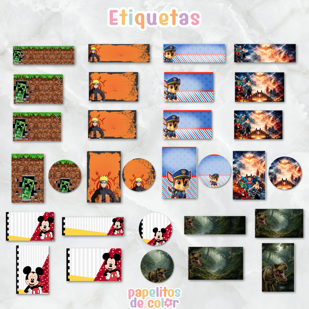 🎒Vol. 4 – Etiquetas Escolares | 69 Diseños🏷️