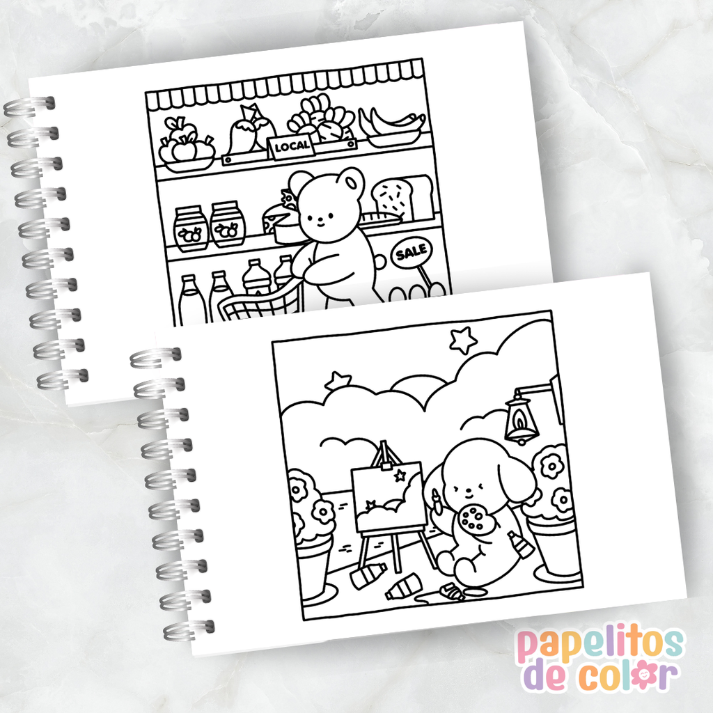☁️ Cuaderno para Pintar Comfy Days 2✨