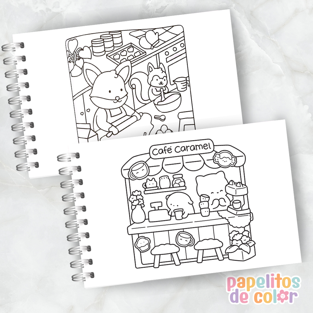 🤎🎨Libro para pintar Comfy Moments ☕🛋️✨