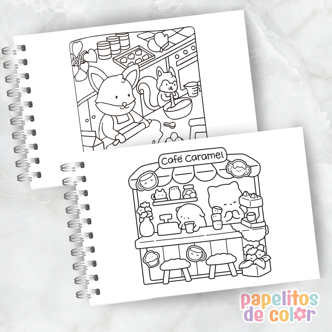 🤎🎨Libro para pintar Comfy Moments ☕🛋️✨