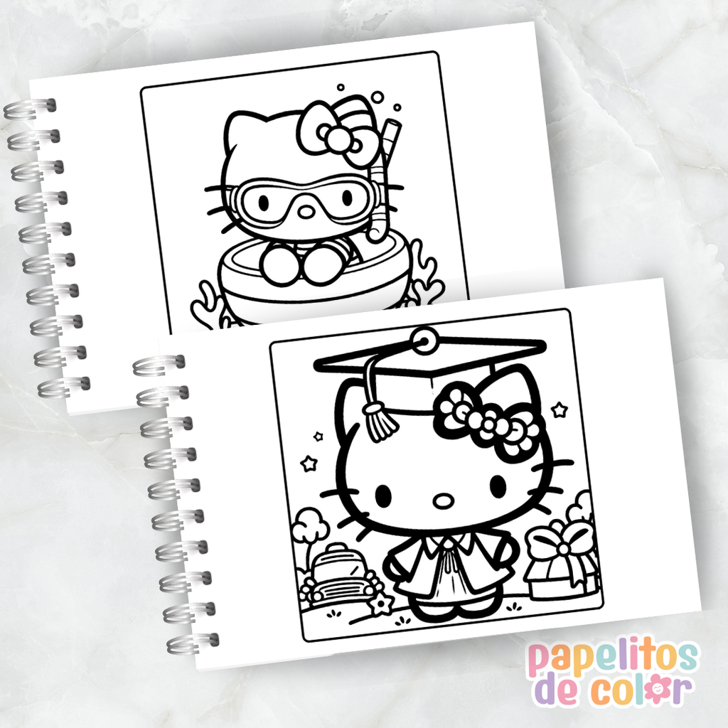 💖Libro para pintar Hello Kitty Vol. 2 🎀🐱✨