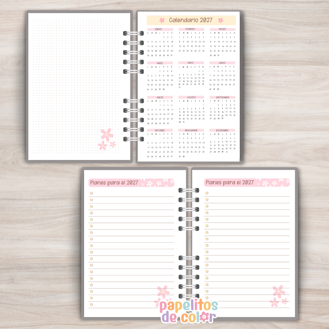 🌸 Agenda Florcitas - Diaria 2027 📖💐