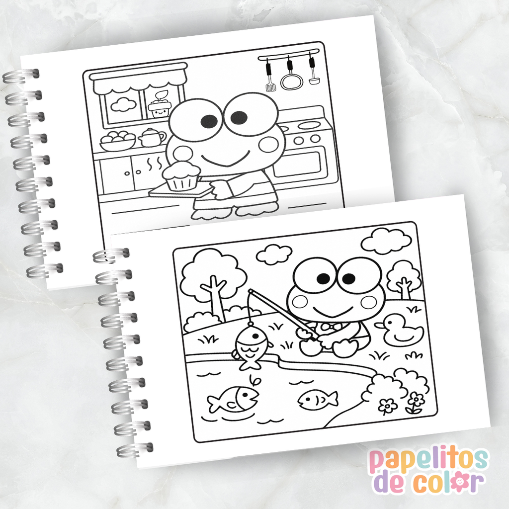 🐸✨ Libro para pintar Keroppi ✨🐸