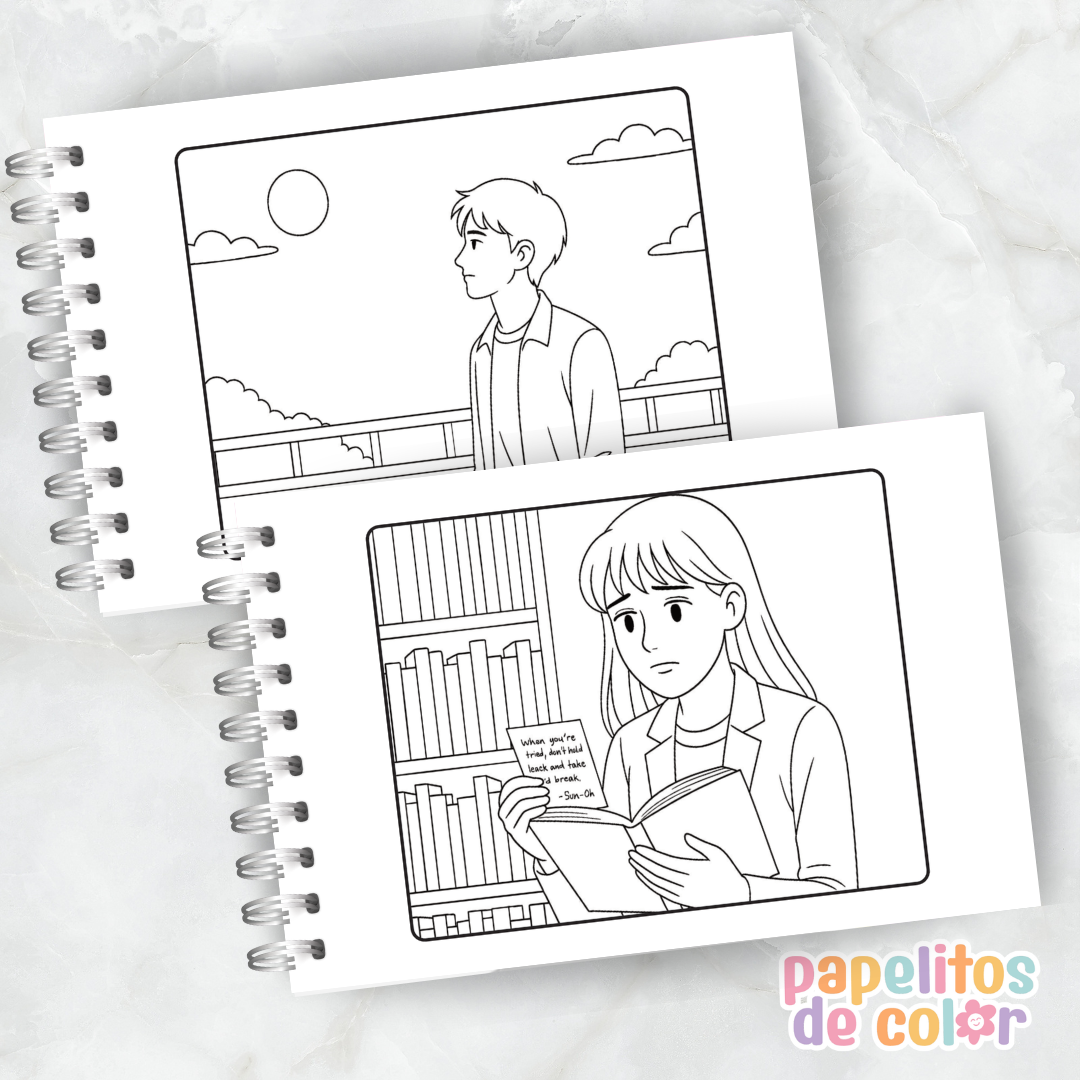 🎶 Libro para pintar Love Alarm 💖🎨