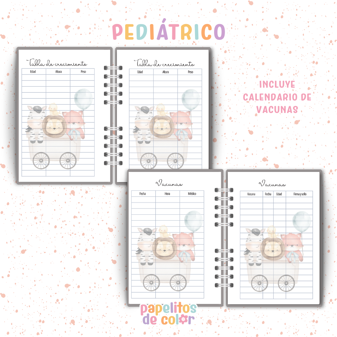 🦁🦓 Cuaderno Pediátrico - Amigos de Ben🦊