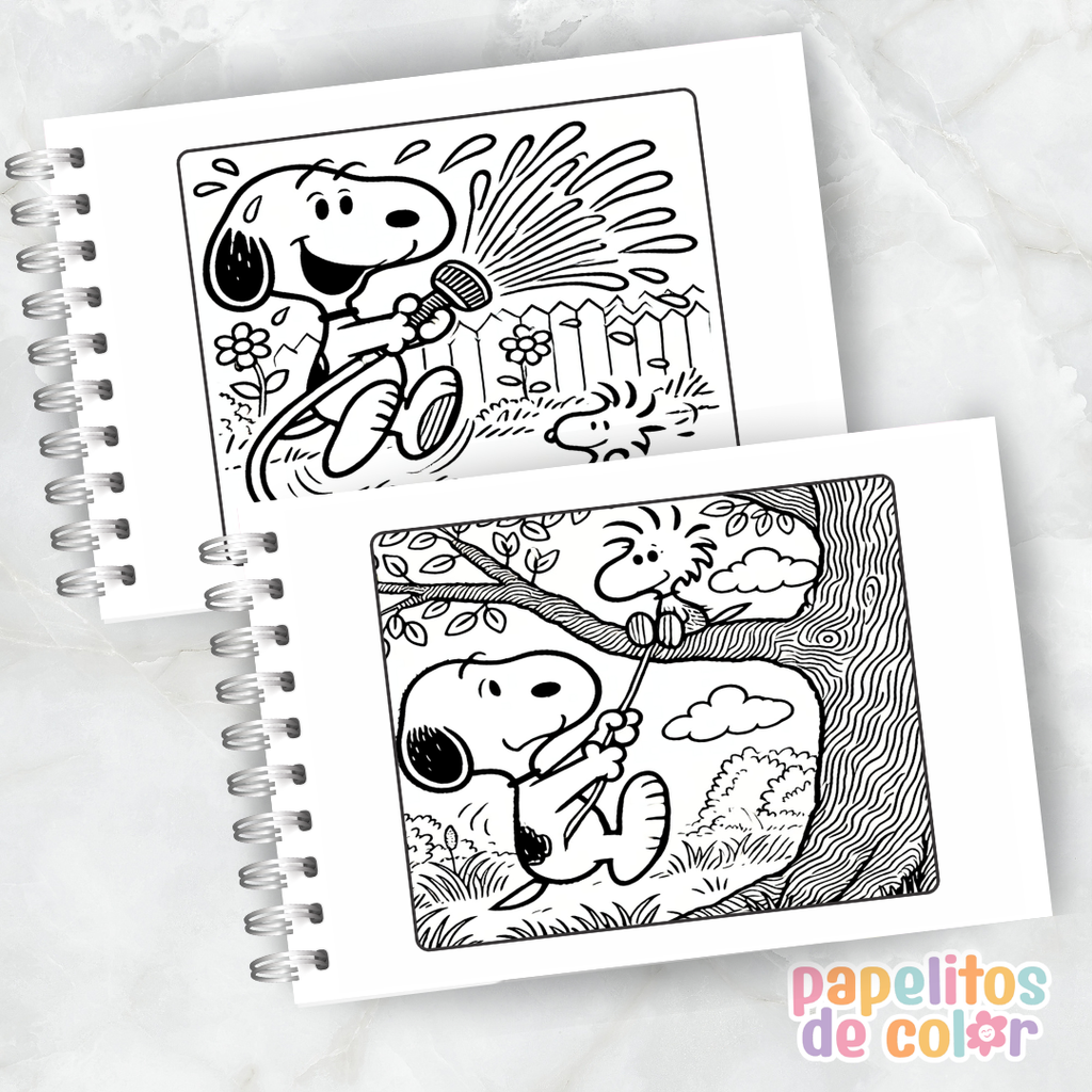 🐶✨ Libro para Pintar Snoopy 🎨💖