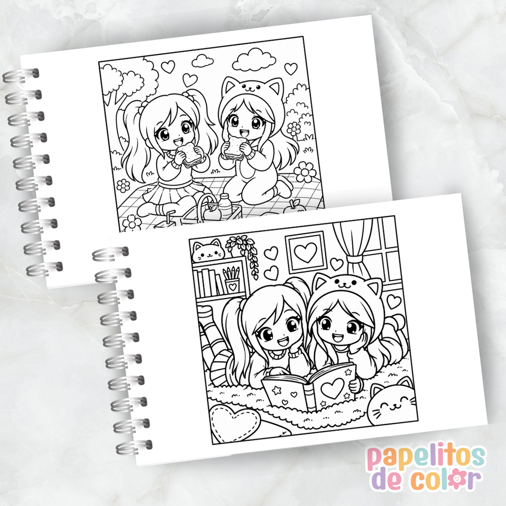 🎨 Libro para Pintar Lyna y Madarina 🖍️