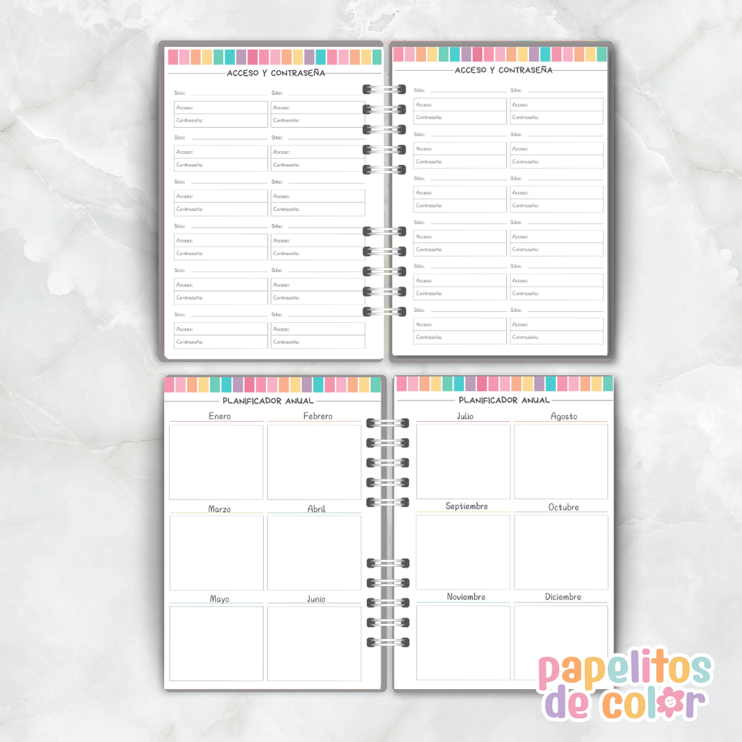 Agenda Rainbow Diaria 2026  🌈📔✨