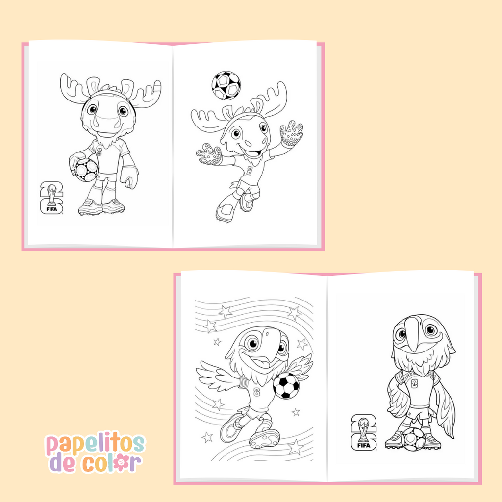 📘⚽ Librito para Pintar Mundialista 🎨🌍