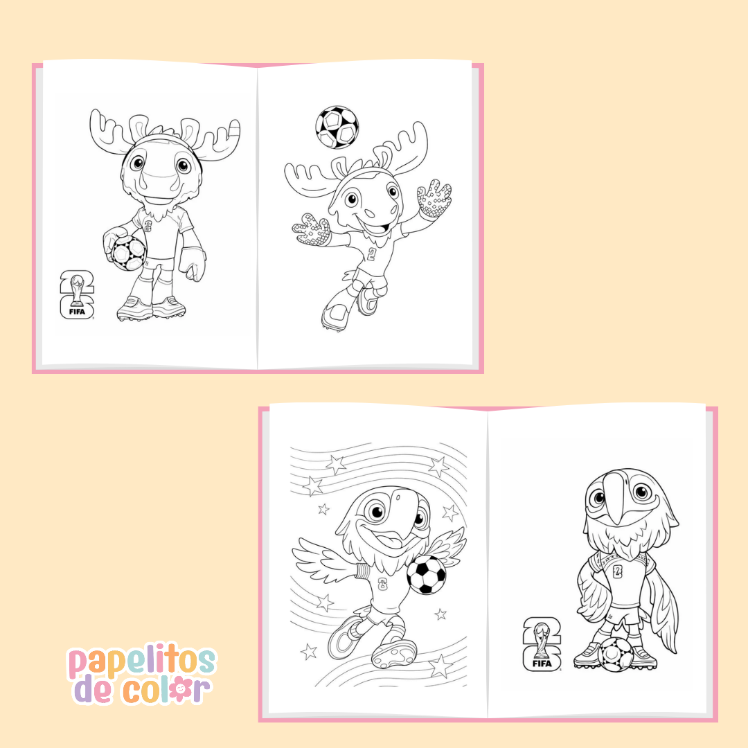 📘⚽ Librito para Pintar Mundialista 🎨🌍