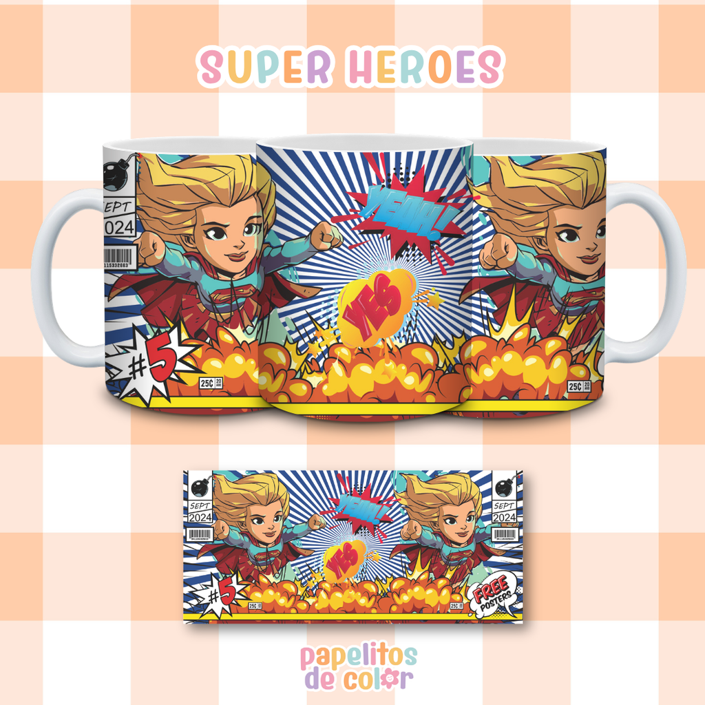 ☕🦸‍♂️ Diseños para Tazas – Super Héroes ⚡💥