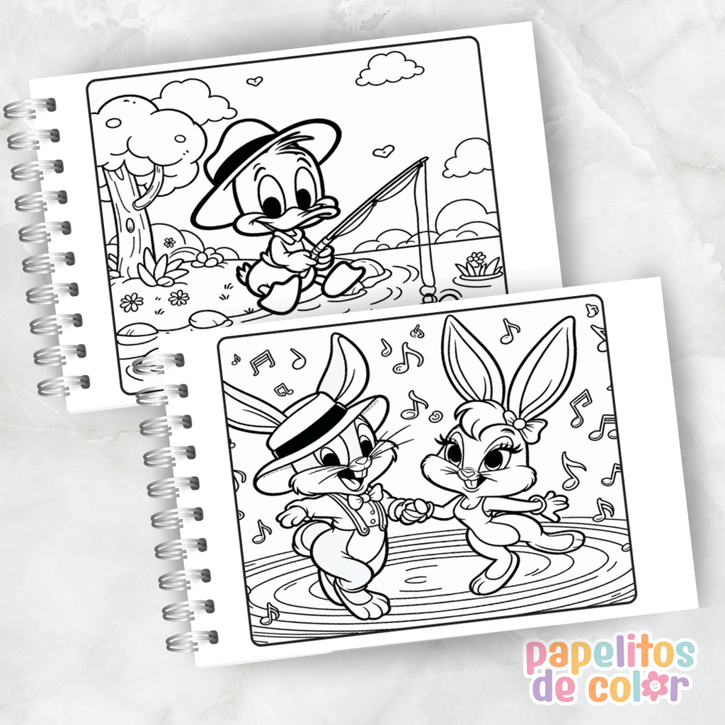 🐰 Libro para Pintar Baby Looney Tunes  🎨✨