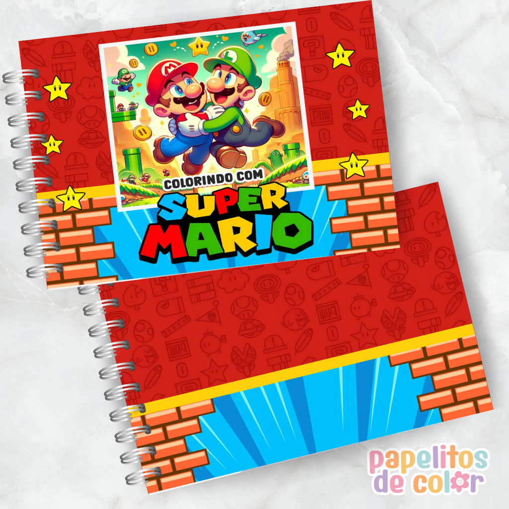 🍄 Libro para Pintar Mario Bros  🎮✨