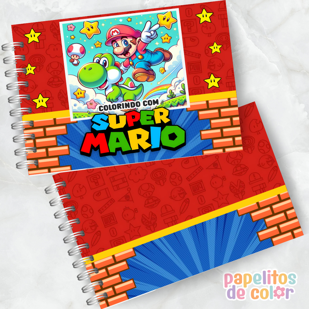 🍄 Libro para Pintar Mario Bros  🎮✨